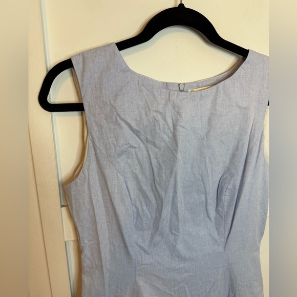 Shannon McLean Preppy Blue Cotton Drop Waist Pleated Dress - Picture 3 of 3